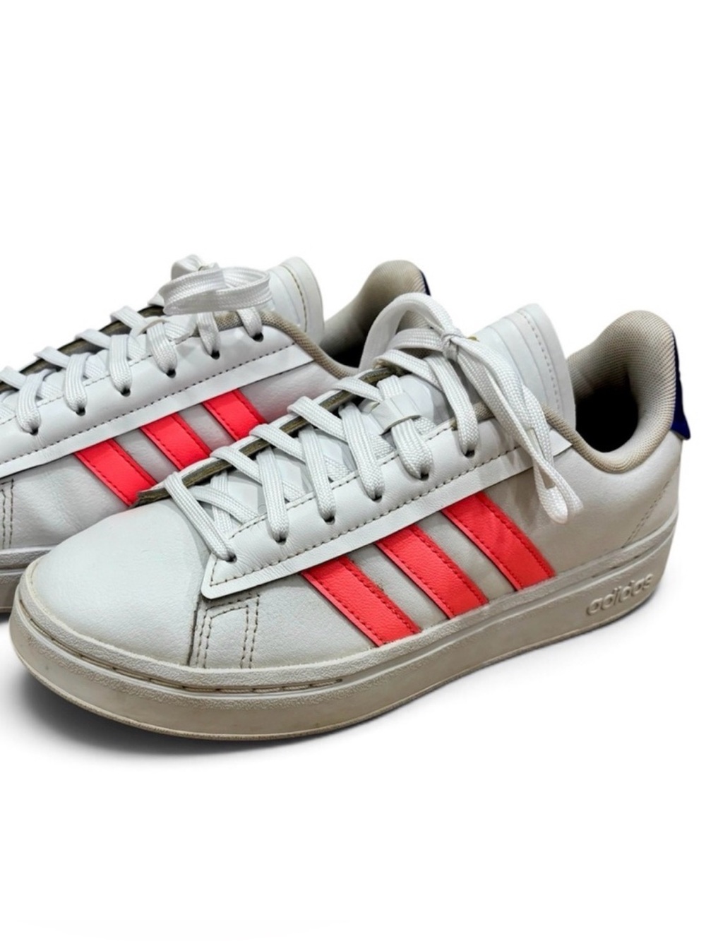 Adidas Grand Court Base Sneakers White Pink Blue GY0030 Women’s Size 7